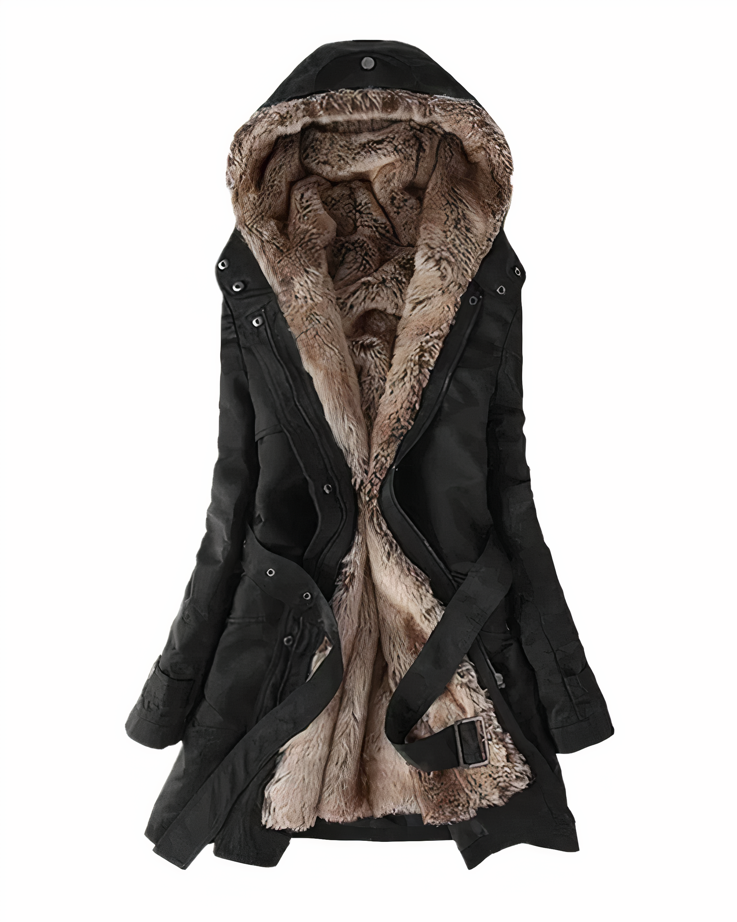 Manteau Femme à Capuche Ceinturé - Image 2