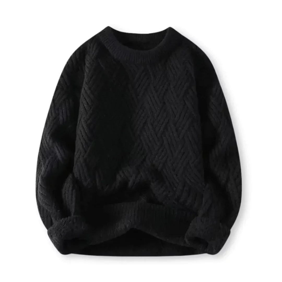 Pull texturé à col rond pour homme - Image 5