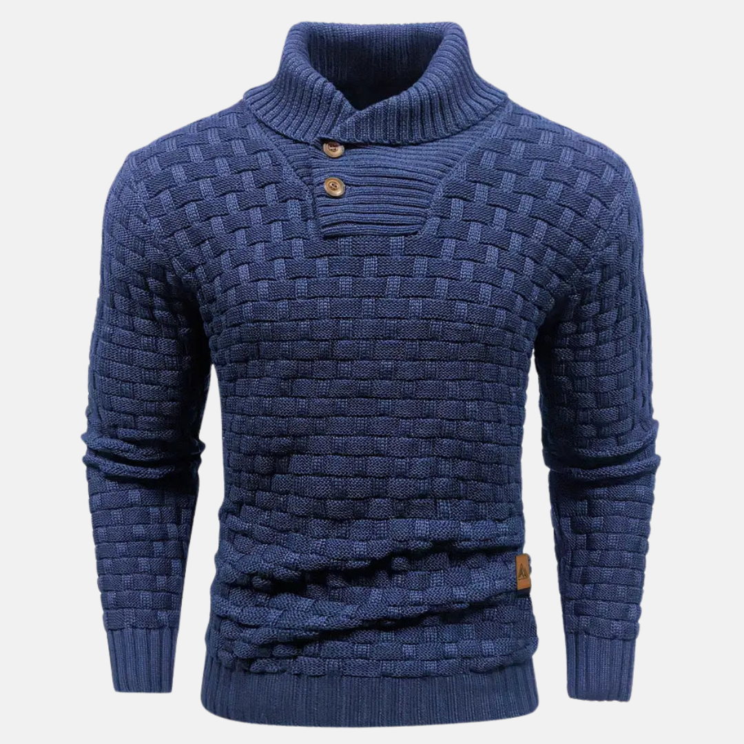 Pull texturé à col châle pour homme - Image 2