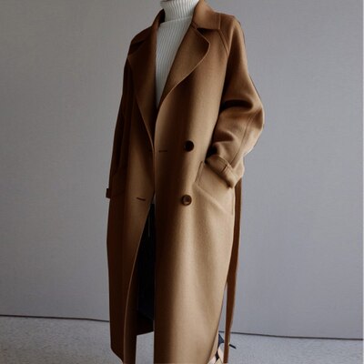 Manteau Long Cache-Cœur Femme - Image 1