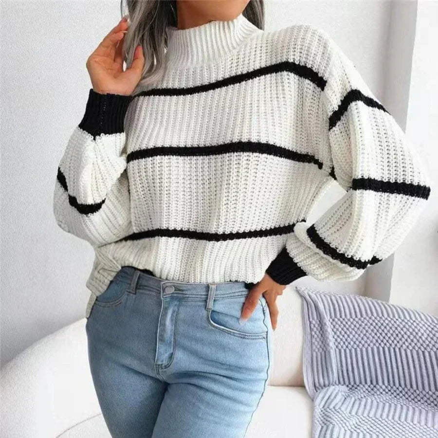 Pull Oversize Rayé Femme - Image 4