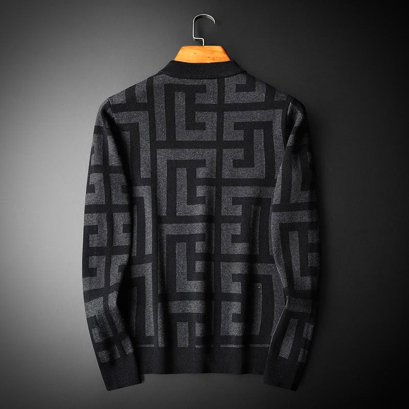 Pull à col rond à motifs pour homme - Image 3