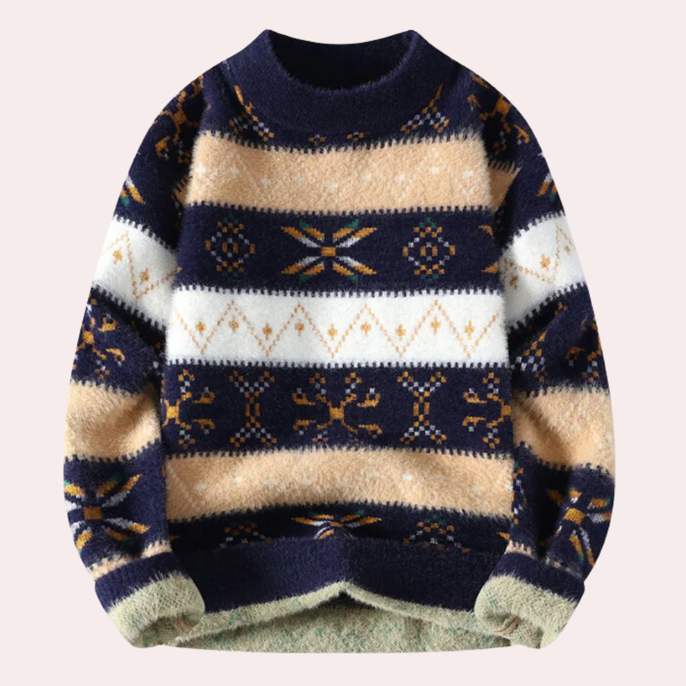 Pull en Tricot à Motifs pour Homme - Image 1