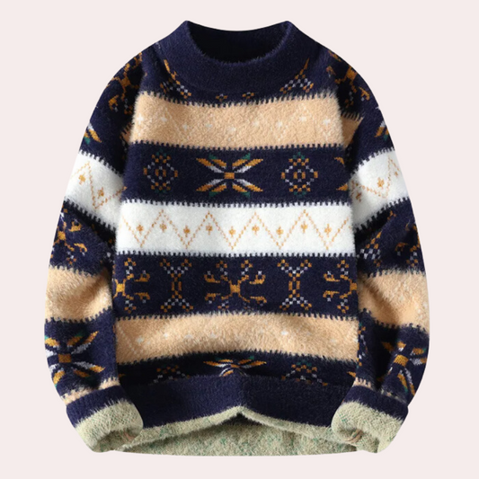 Pull en Tricot à Motifs pour Homme - Image 1