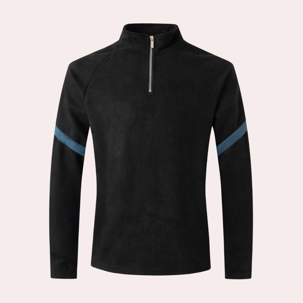 Pull à Manches Longues Homme avec Fermeture Éclair 1/4 - Image 2