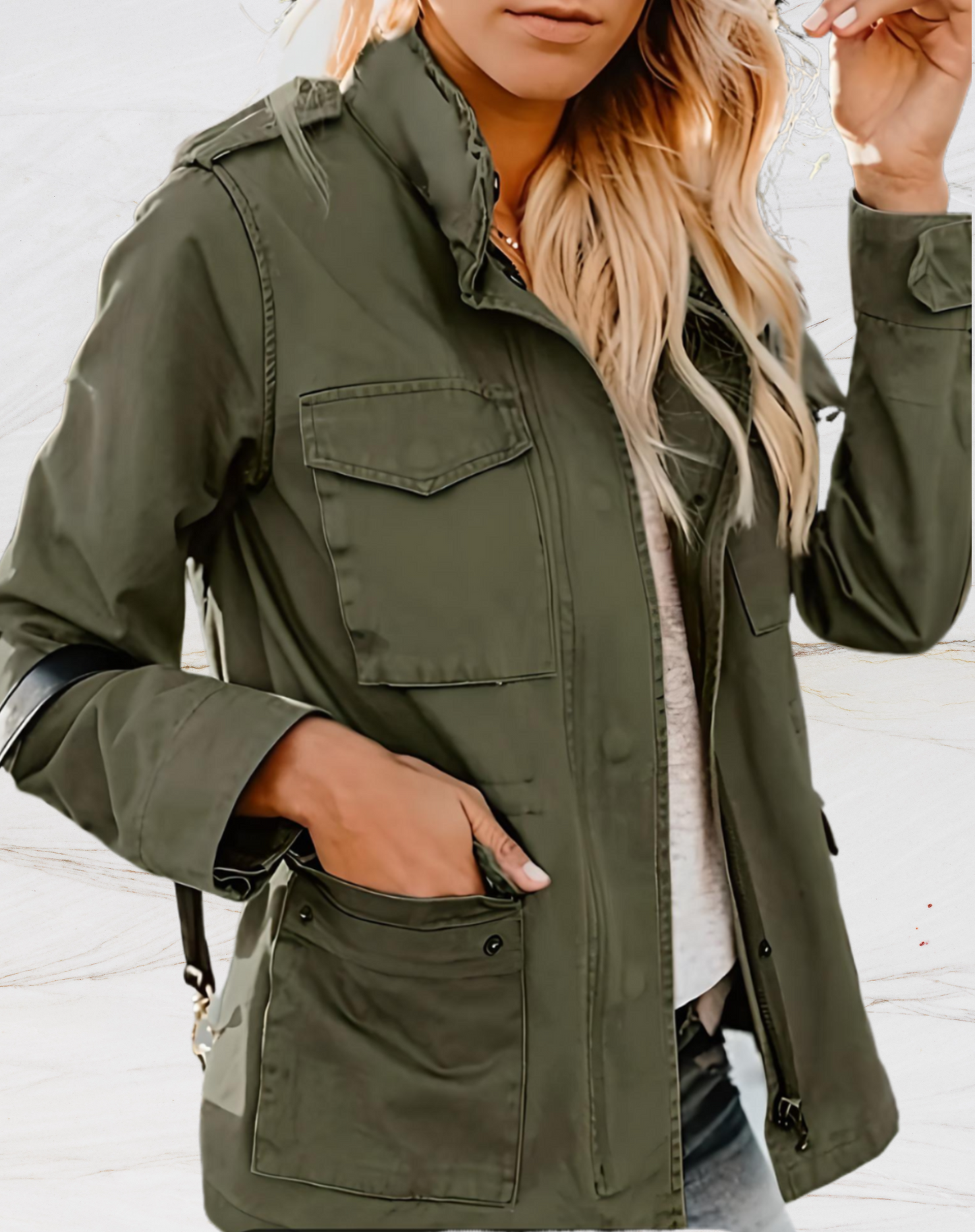Veste utilitaire à col pour femme - Image 2