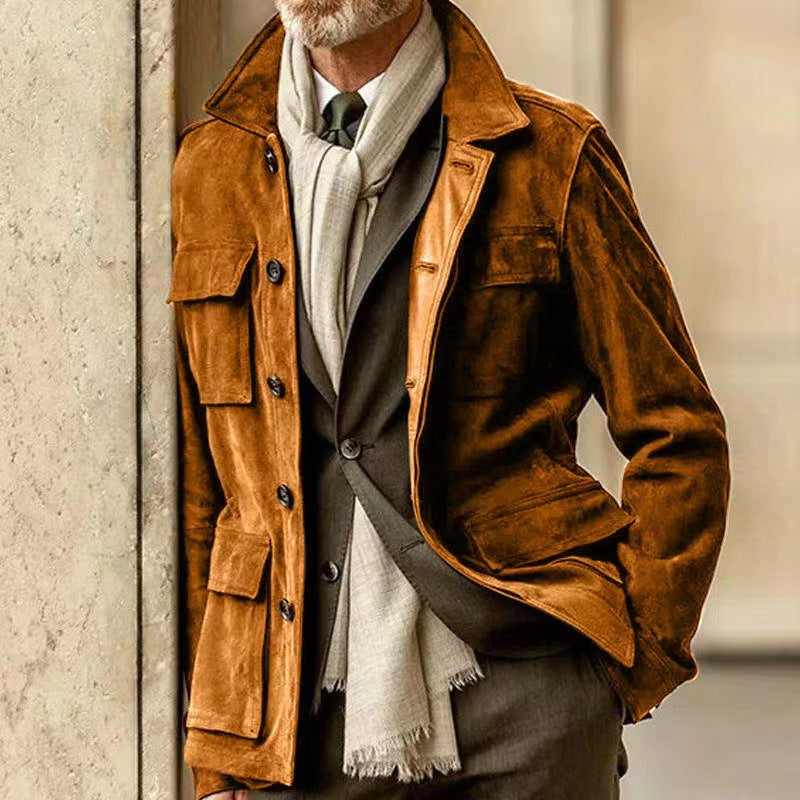 Veste de terrain boutonnée pour homme - Image 1