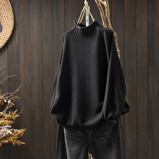 Pull ample à col roulé pour femme - Image 1