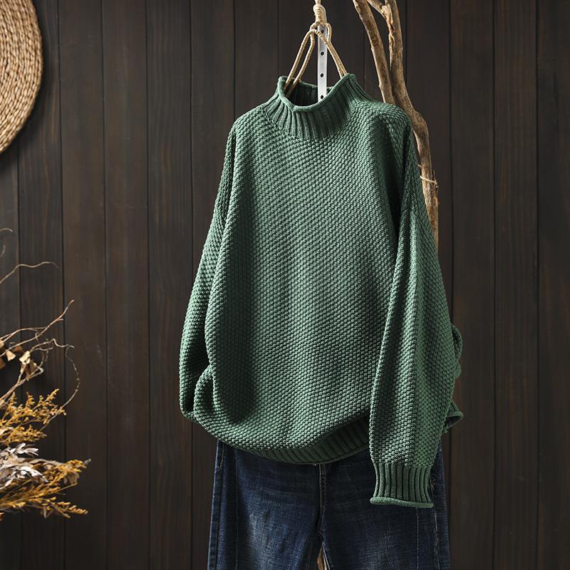 Pull ample à col roulé pour femme - Image 2