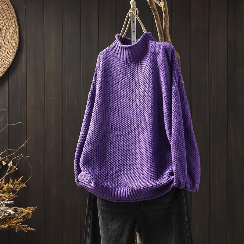 Pull ample à col roulé pour femme - Image 5