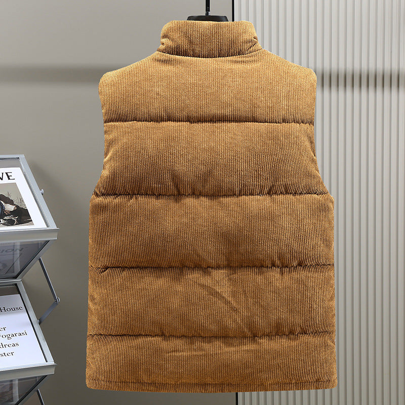 Gilet matelassé en velours côtelé pour homme - Image 2