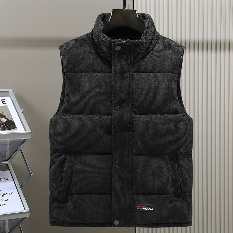 Gilet matelassé en velours côtelé pour homme - Image 4