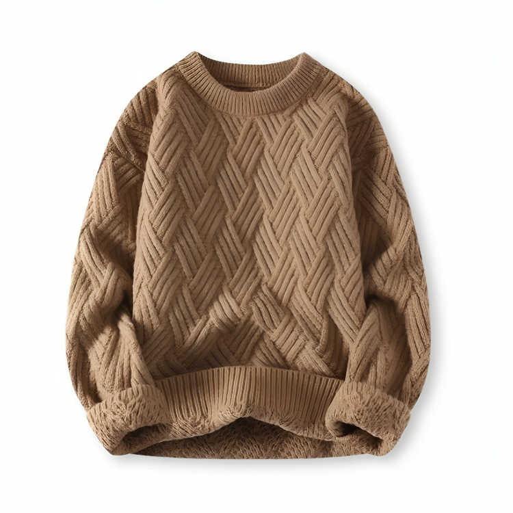 Pull texturé à col rond pour homme - Image 2