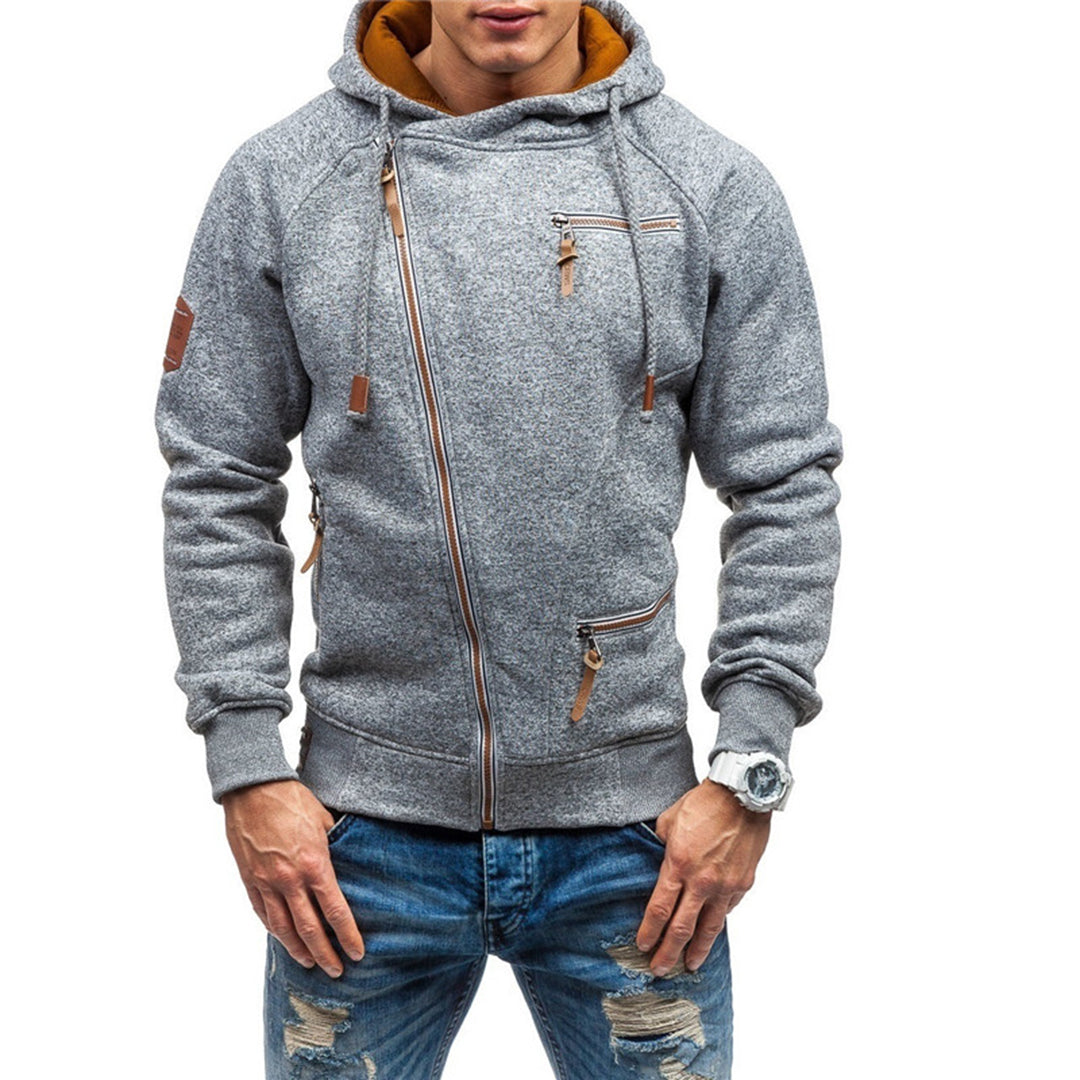 Sweat à capuche zippé en molleton pour homme - Image 7