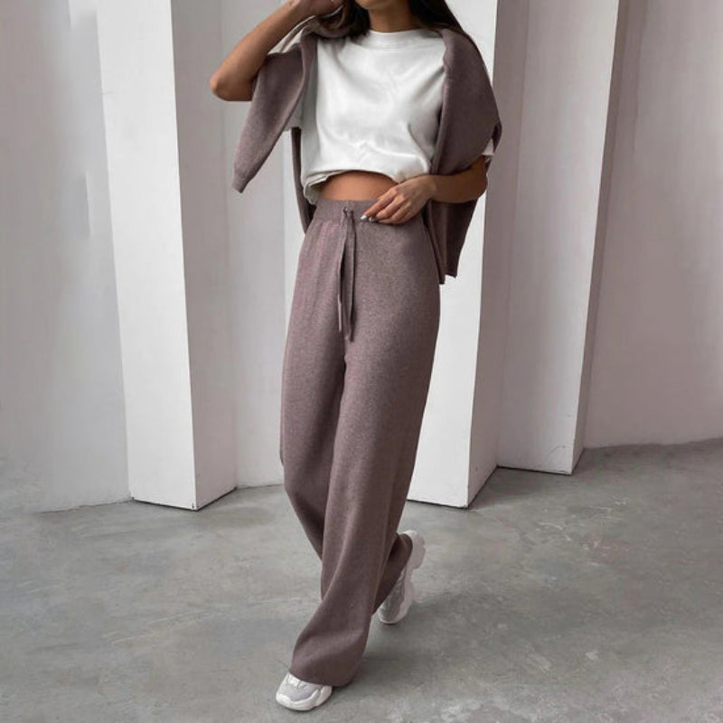 Ensemble pull à jambes larges pour femmes - Image 3