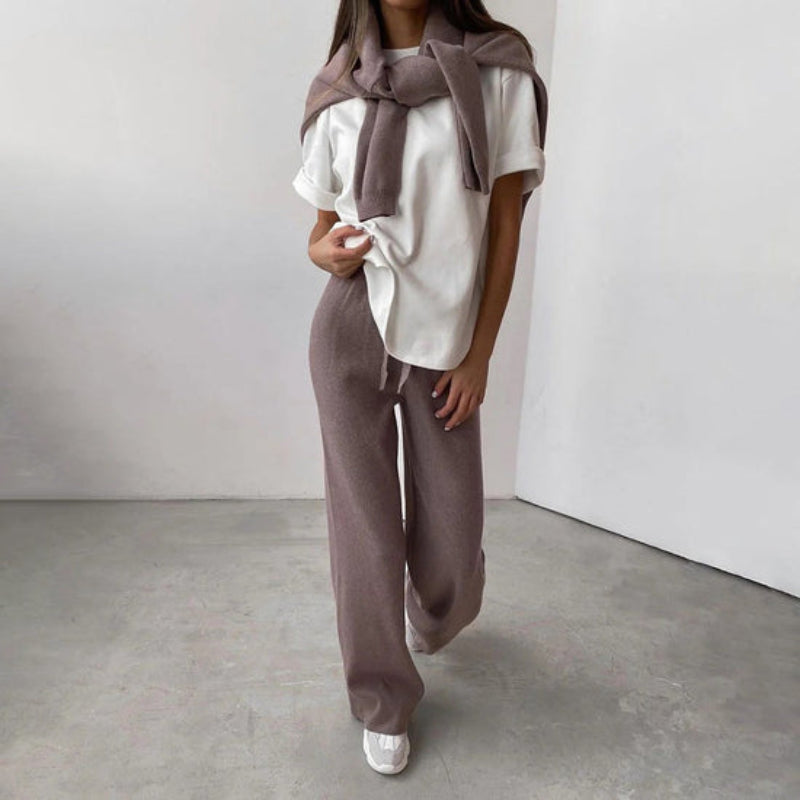 Ensemble pull à jambes larges pour femmes - Image 4