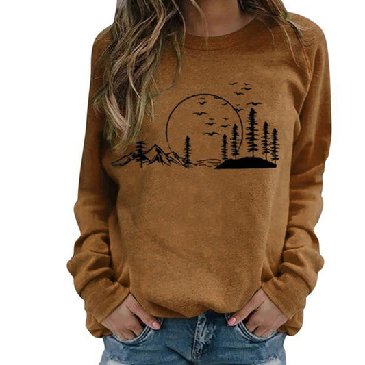 Pull à Manches Longues et Imprimé pour Femme - Image 1