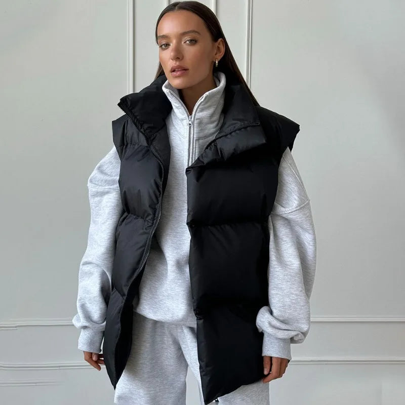 Veste matelassée sans manches pour femme - Image 1