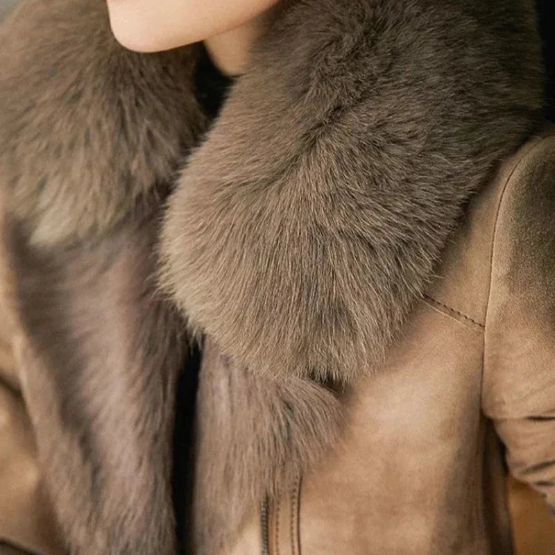 Veste Femme à Col en Fourrure - Image 2
