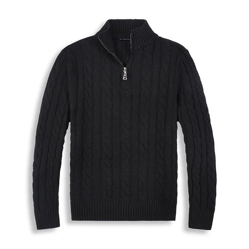 Pull Homme Maille Côtelée à Fermeture Éclair 1/4 - Image 9