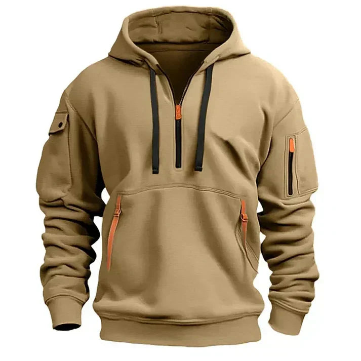 Pull à Capuche Homme Demi-Zip - Image 2