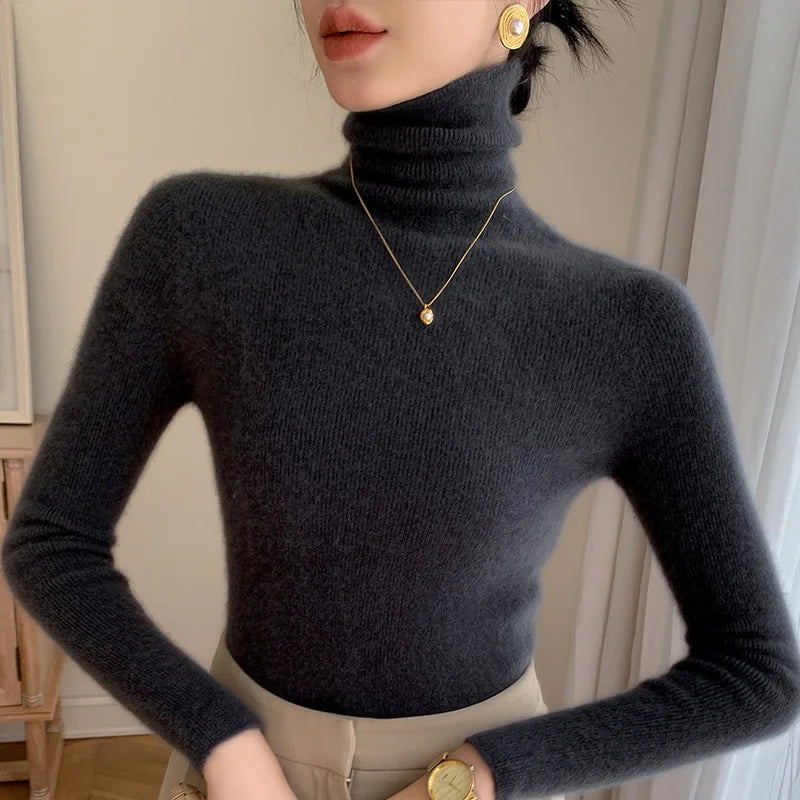 Pull Femme Coupe Ajustée en Maille Côtelée - Image 5