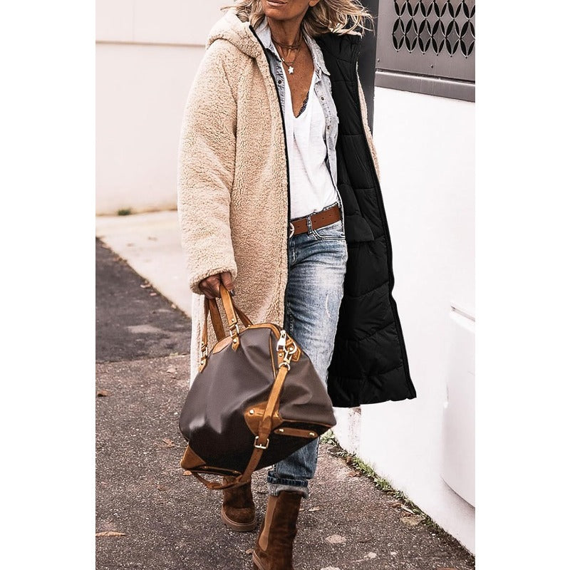 Manteau Long Rembourré à Capuche pour Femme - Image 5