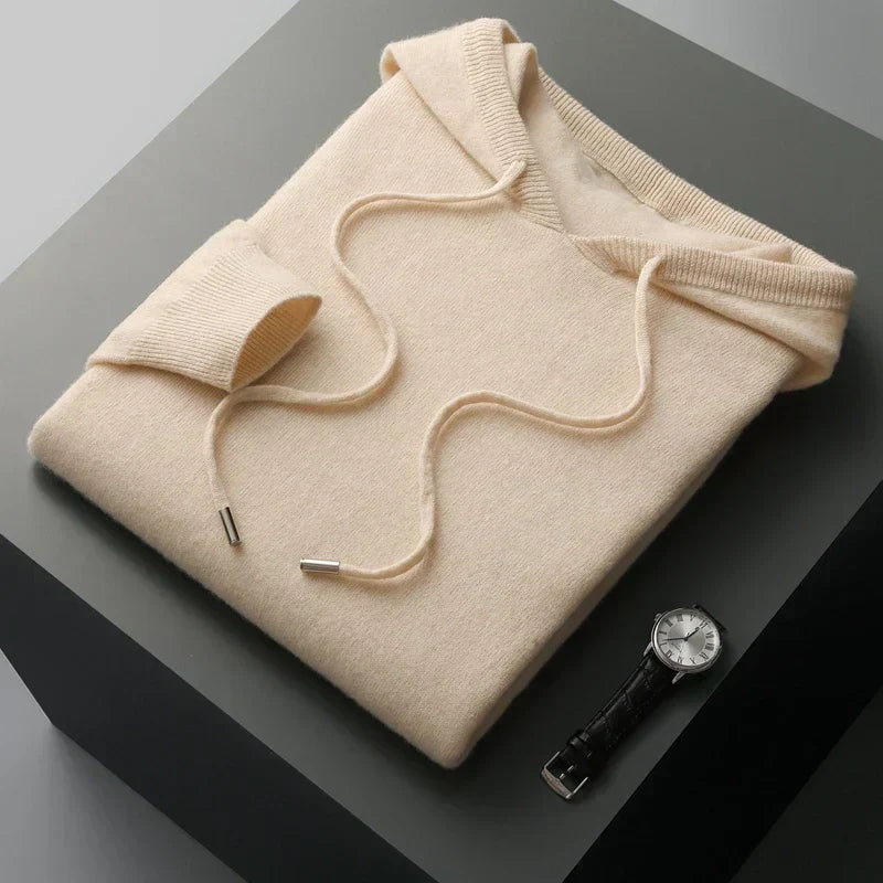 Sweat à capuche tricoté à manches longues pour homme - Image 9