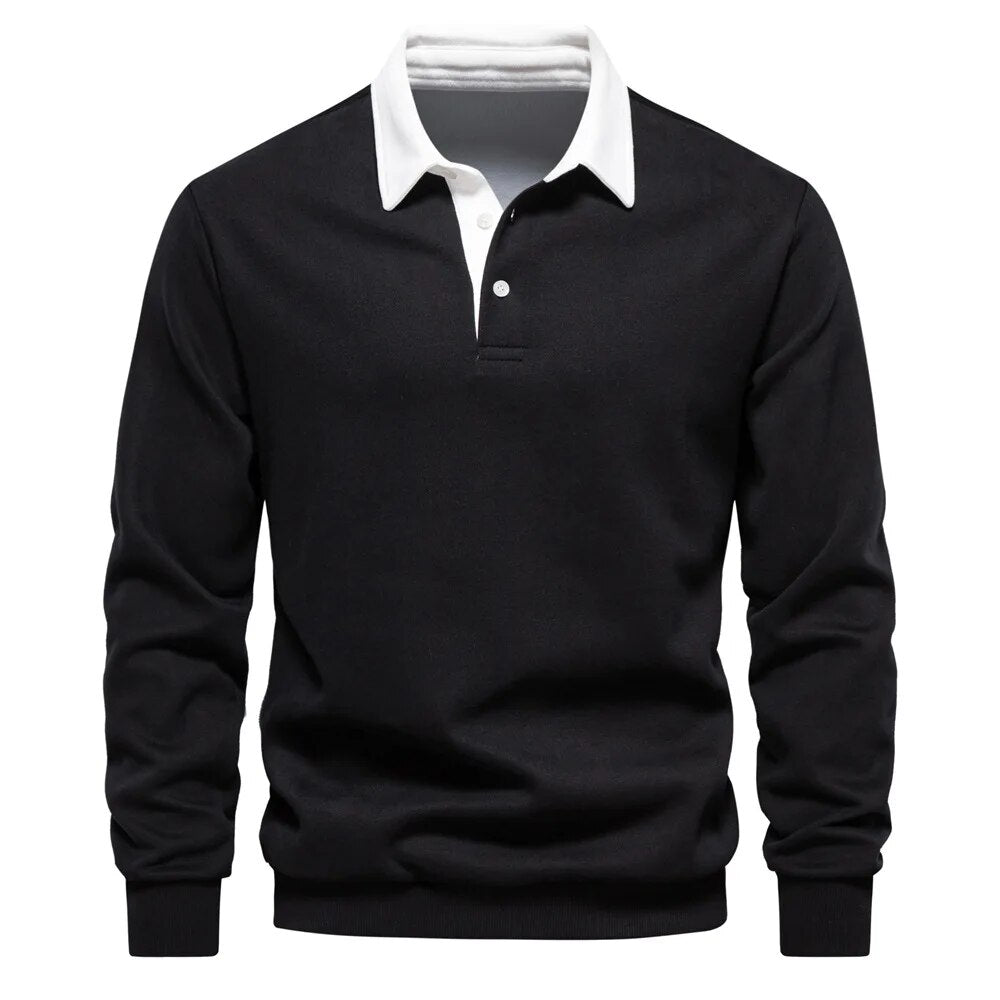 Pull à Col Polo Manches Longues Homme - Image 4