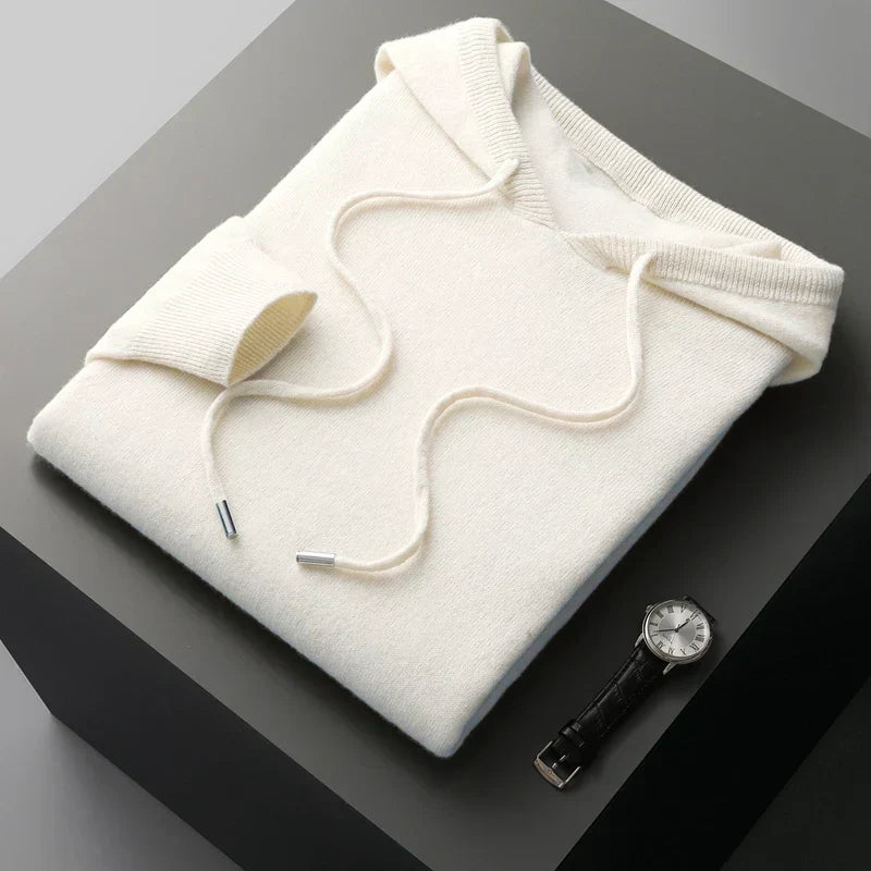 Sweat à capuche tricoté à manches longues pour homme - Image 4