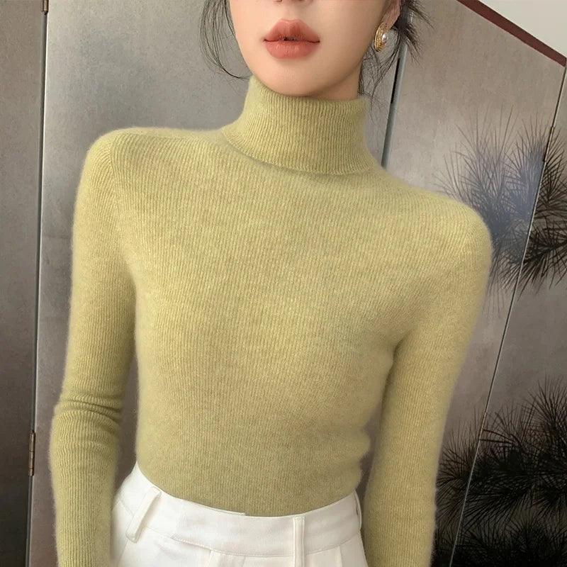 Pull Femme Coupe Ajustée en Maille Côtelée - Image 14