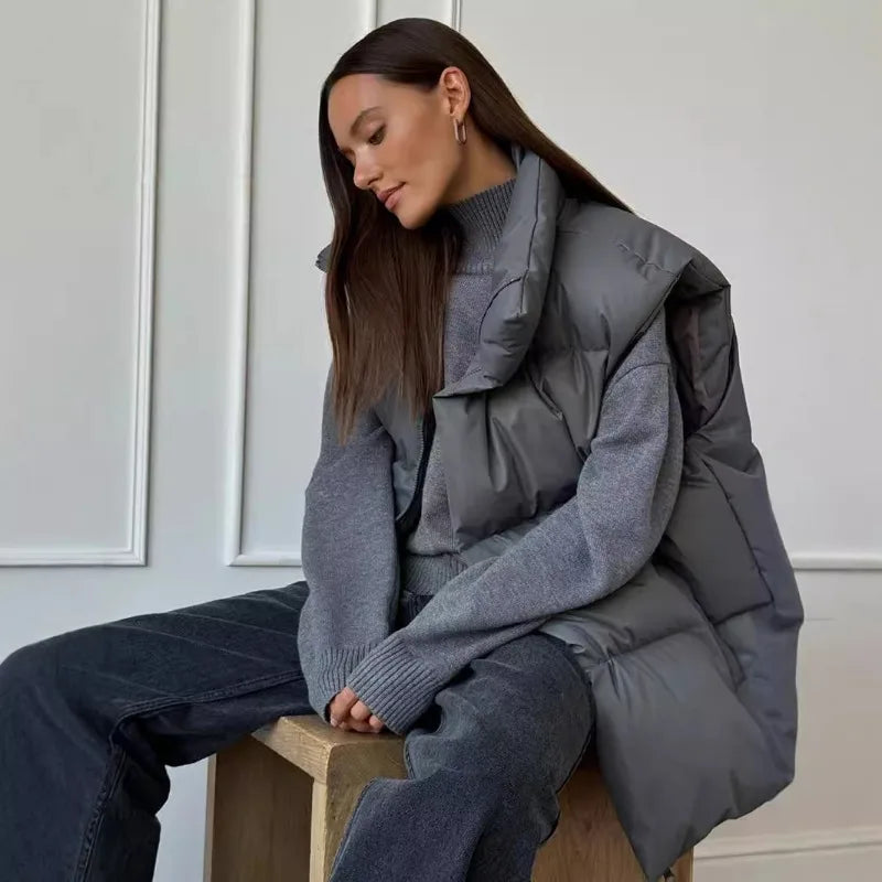 Veste matelassée sans manches pour femme - Image 5