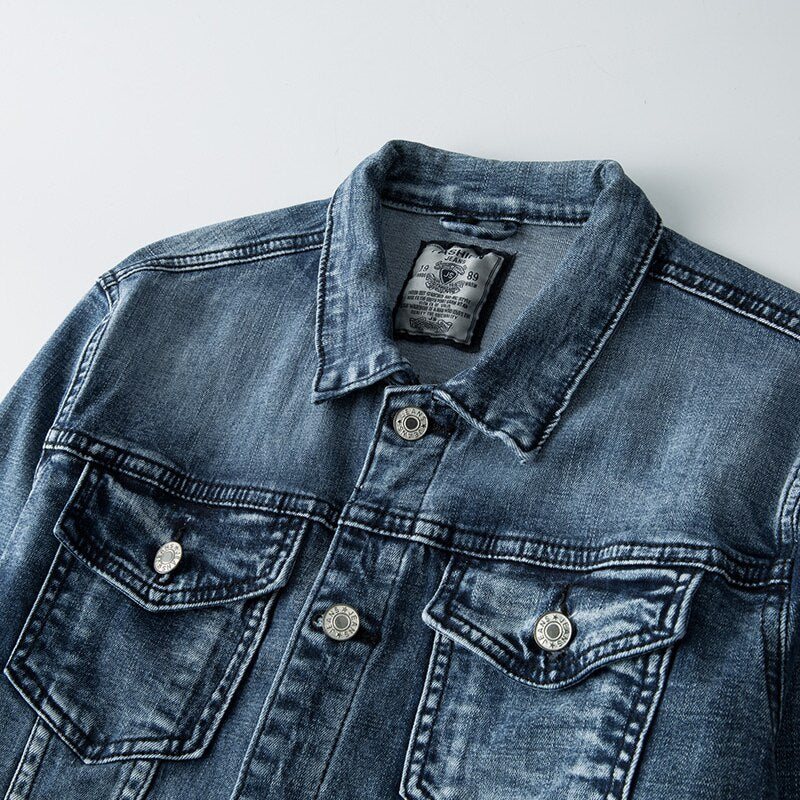 Veste en jean à manches longues pour homme - Image 3