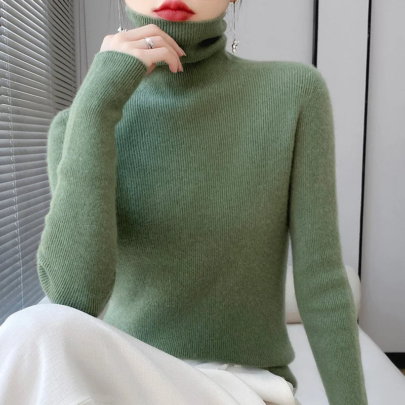 Pull Femme Coupe Ajustée en Maille Côtelée - Image 13