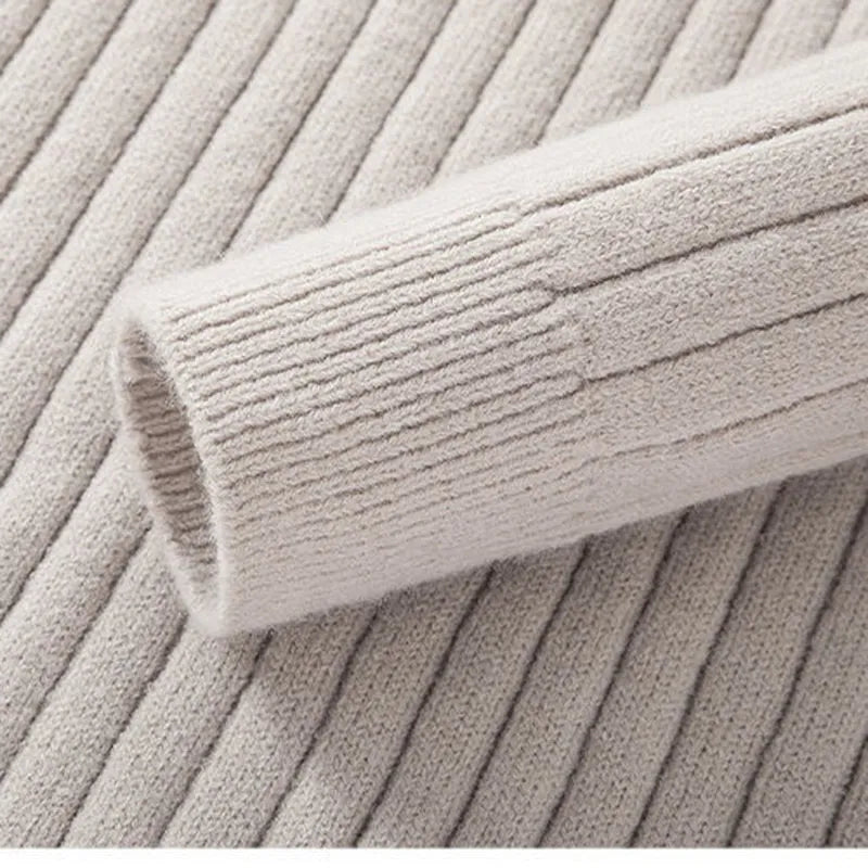 Pull Homme Maille Côtelée à Fermeture Éclair 1/4 - Image 4