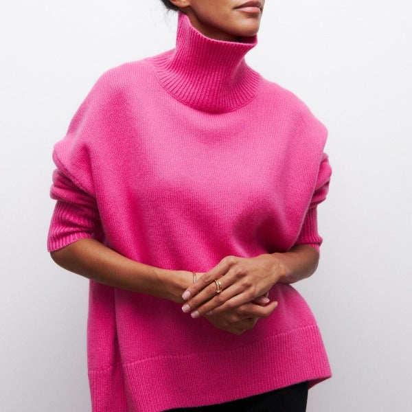 Pull ample à col roulé pour femme - Image 2