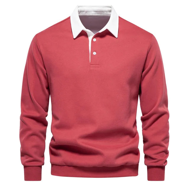 Pull à Col Polo Manches Longues Homme - Image 1