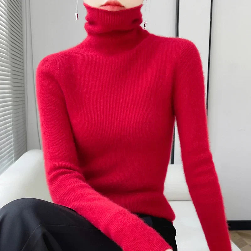 Pull Femme Coupe Ajustée en Maille Côtelée - Image 7