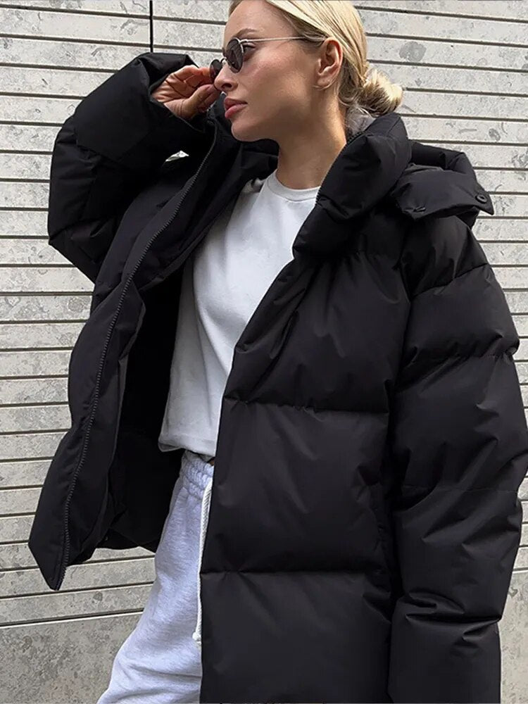 Doudoune Femme Oversize à Capuche - Image 4