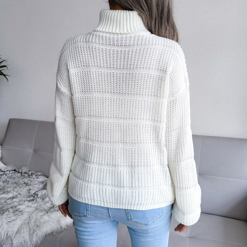 Pull Femme Tricot Côtelé Manches Longues - Image 4
