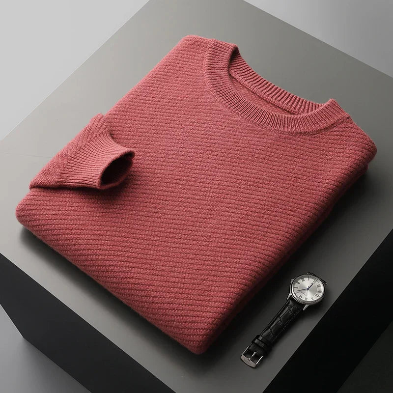 Pull texturé à col rond pour homme - Image 7