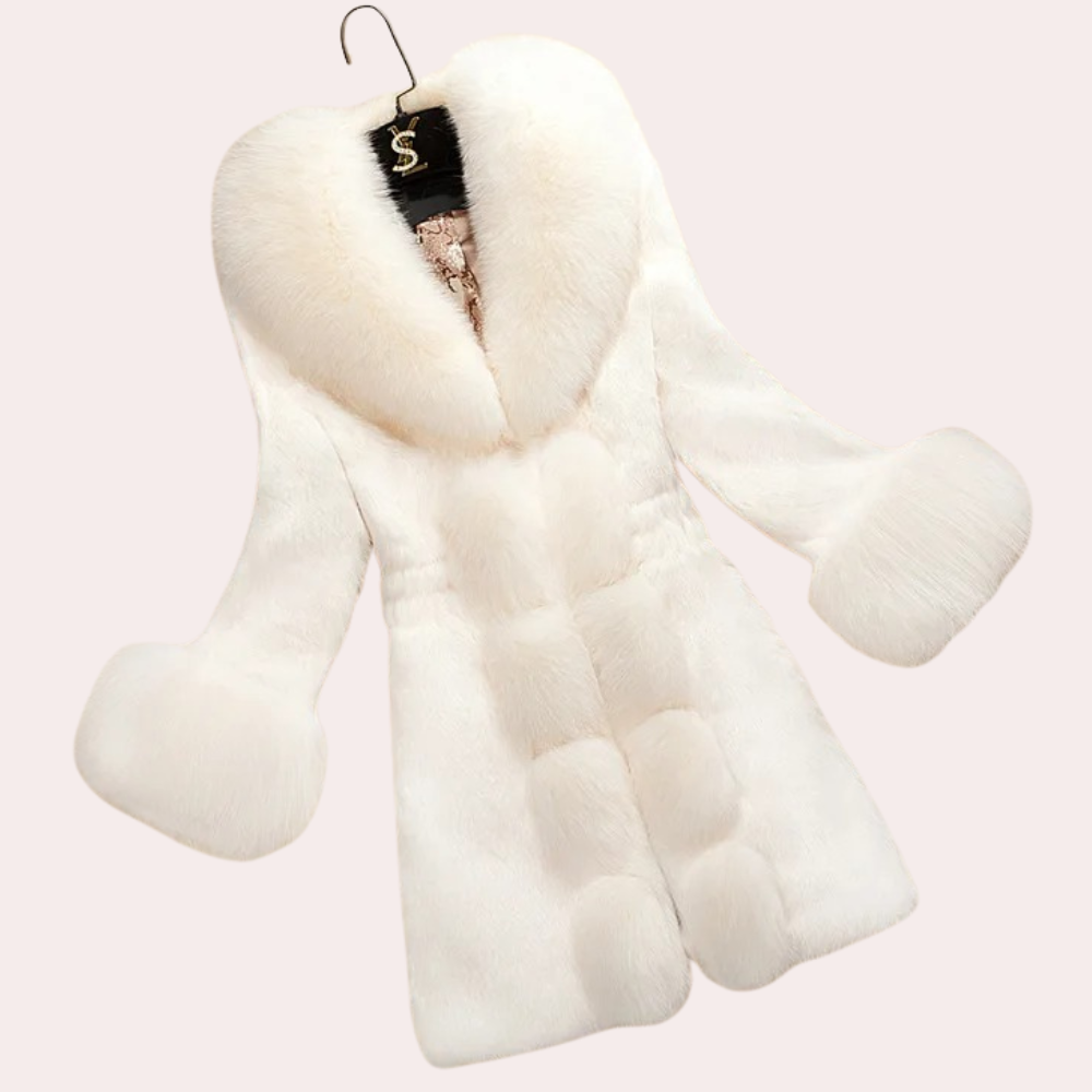 Manteau Long Femme Col en Fausse Fourrure - Image 2