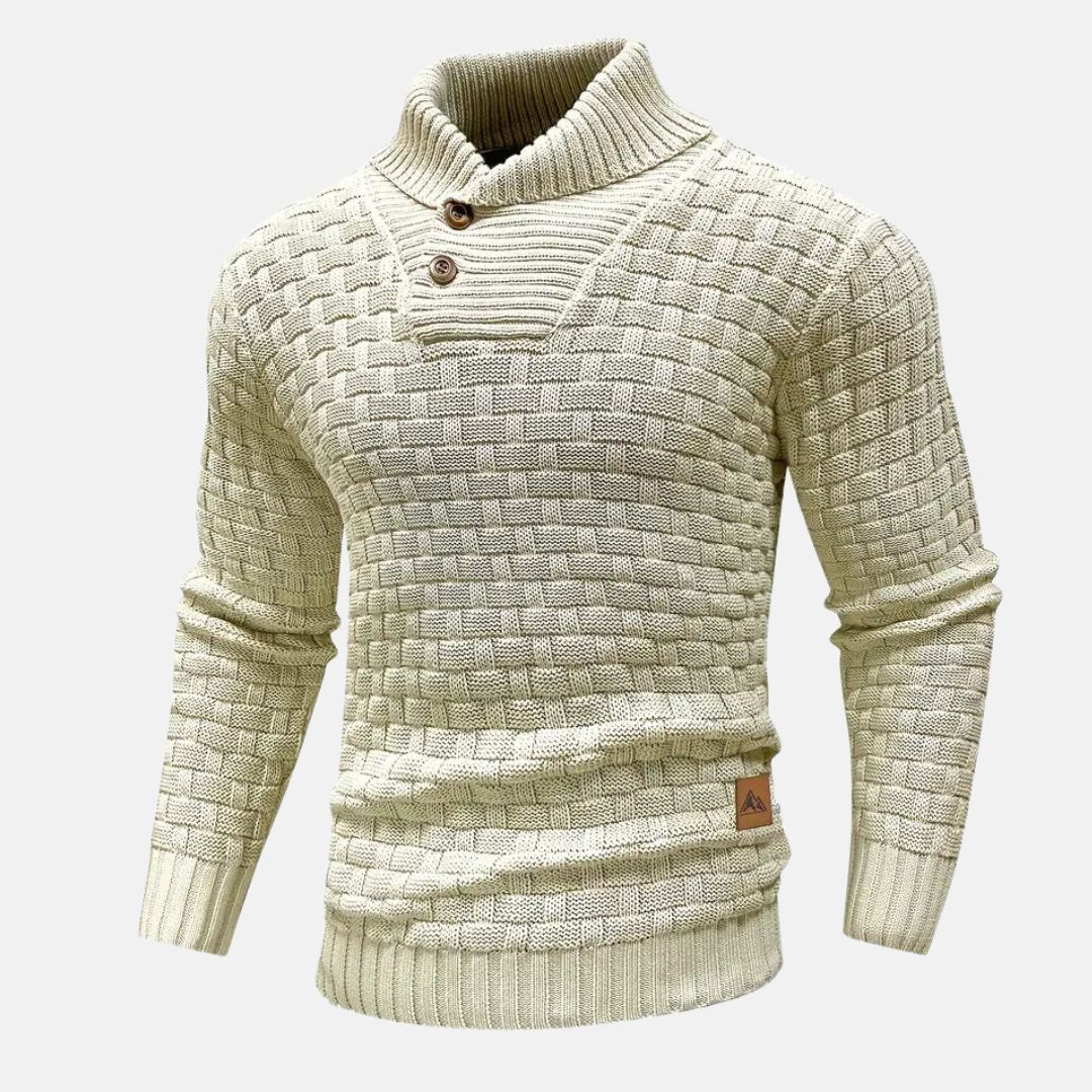Pull texturé à col châle pour homme - Image 3
