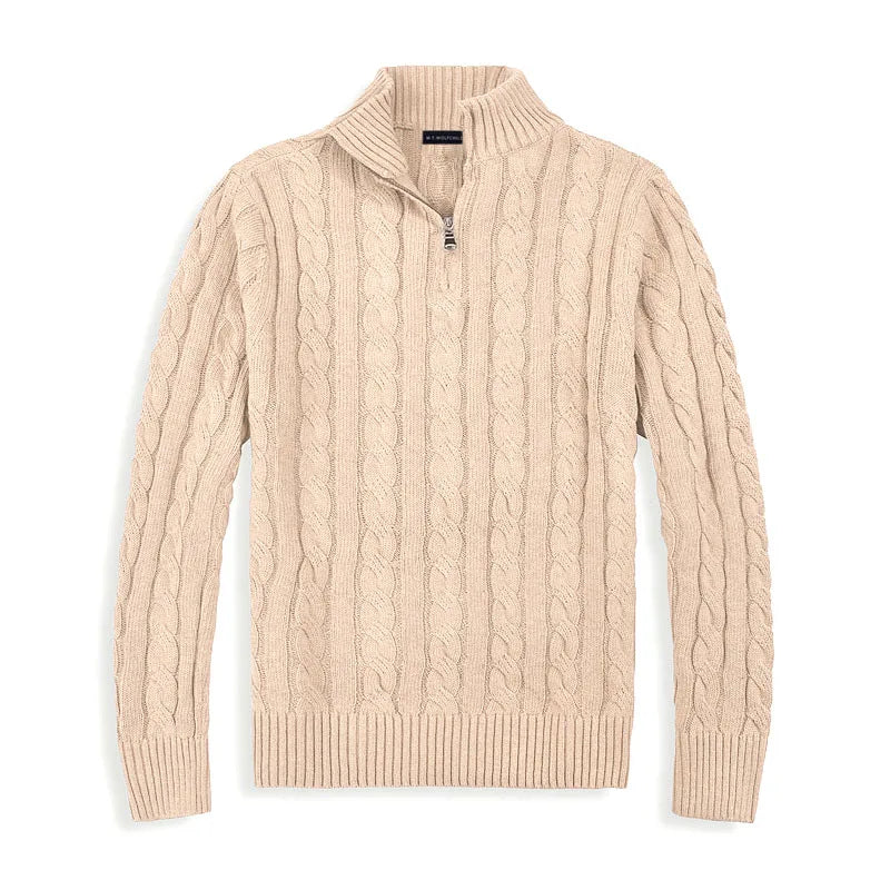 Pull Homme Maille Côtelée à Fermeture Éclair 1/4 - Image 10