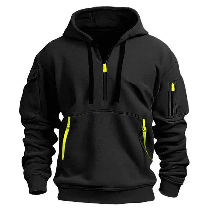 Pull à Capuche Homme Demi-Zip - Image 4