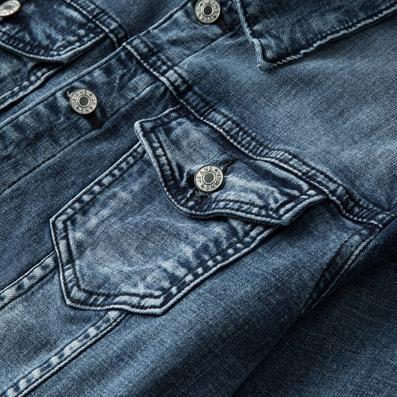 Veste en jean à manches longues pour homme - Image 4