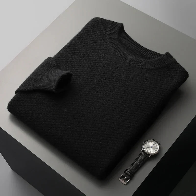 Pull texturé à col rond pour homme - Image 8