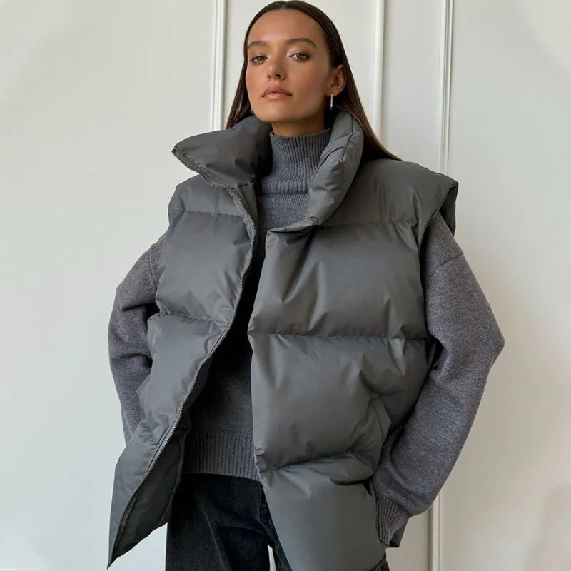 Veste matelassée sans manches pour femme - Image 4