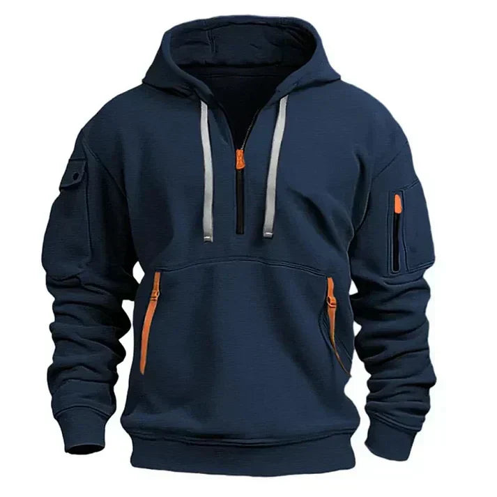 Pull à Capuche Homme Demi-Zip - Image 3