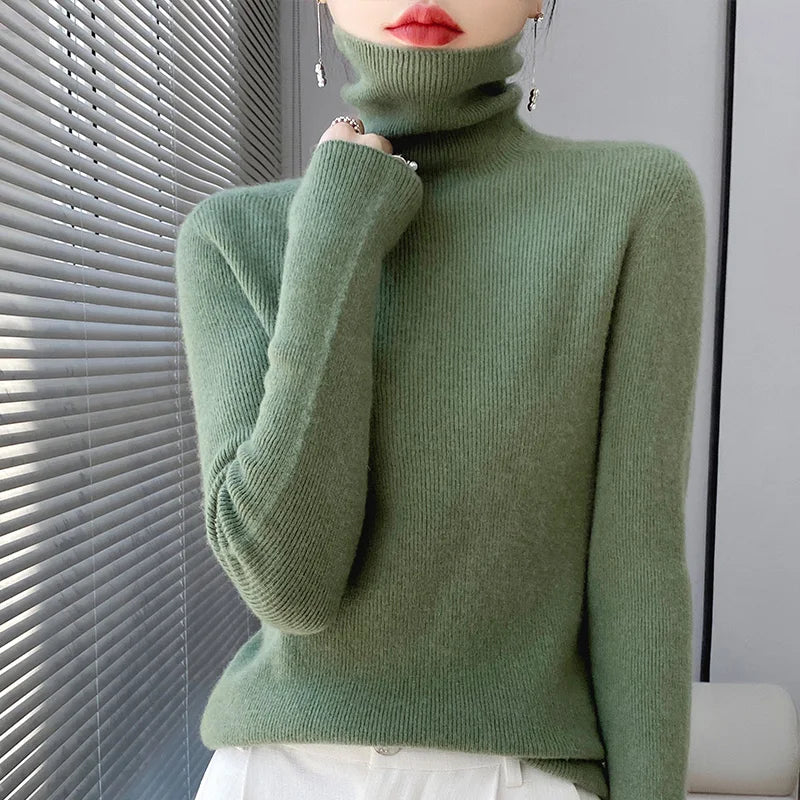Pull Femme Coupe Ajustée en Maille Côtelée - Image 3